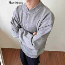 MADEEXTREME 秋冬圆领复古柔软高级感打底衫长袖针织衫毛衣男女