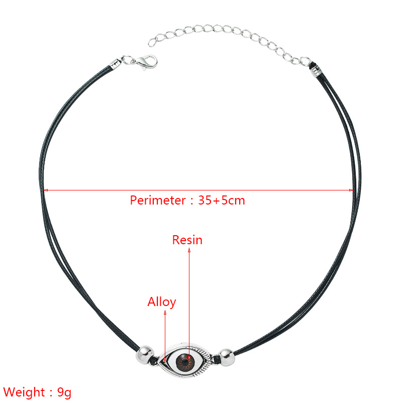 European And American New Creative Alloy Devil Eye Necklace Female Simple Necklace Wholesale display picture 1