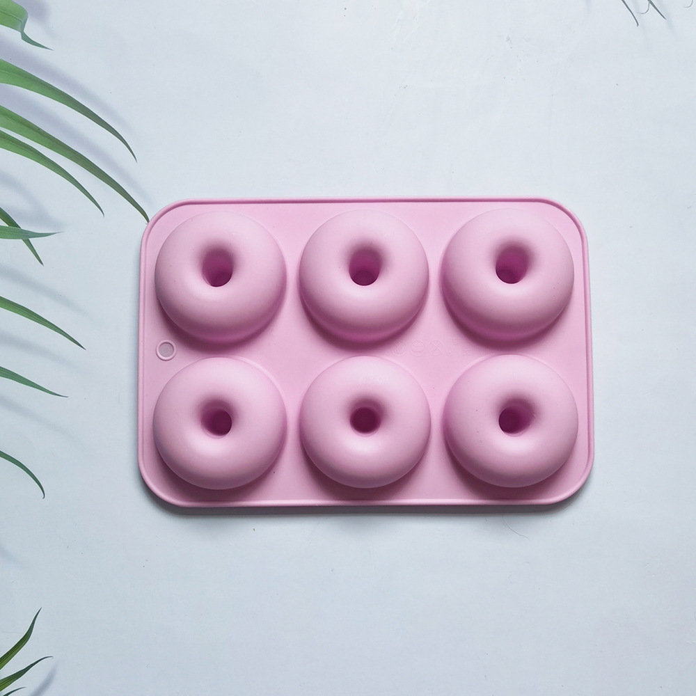 6 Donuts 363 chocolate molde de silicona molde de jalea torta molde de pan herramientas de horneado