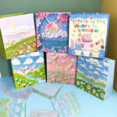 カラフルなかわいい创造的な诞生日ギフトバッグ高级感のあるギフトバッグ纸バッグギフト包装袋