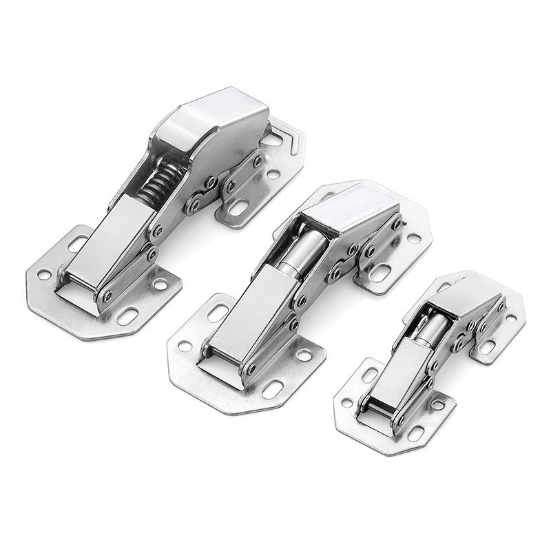 Thickened opening-free bullet hinge cushioning open-mounted bridge hydraulic damping cabinet hinge folding silent frog hinge