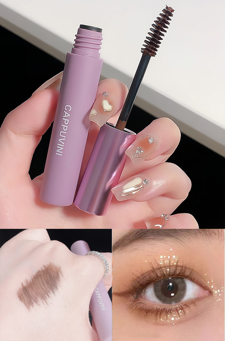Capo Vini Little Purple Tube Mascara Waterproof, Non-smudging, Natural Long and Thick Eyelash Base Cream [Special Offer undefined
