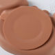 Children's silicone grid plate cartoon crab plate integrated baby food supplement tableware drop-resistant plate with suction cup