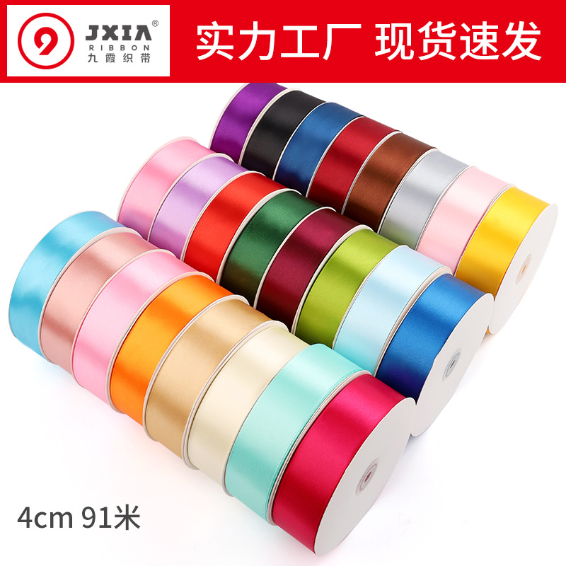 Fábrica al por mayor 4cm cinta de pastel al por mayor cinta de la boda hecha a mano cinta Rosa arco cinta de la flor