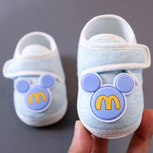 Single Shoes Breathable Baby Shoes Toddler Shoes Baby Spring New Toddler Soft Bottom 0-1
