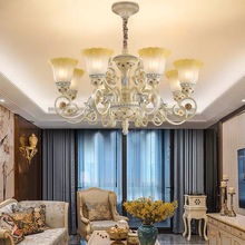 客厅灯欧式树脂灯餐厅灯主卧室灯具乡村简约大气简欧美式复古吊灯