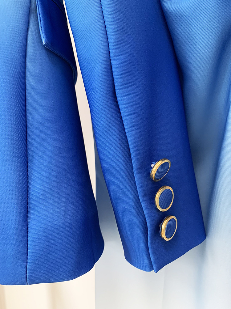 GraceChic Cross-Border In-Stock 2025 New Fashionable Gradient Slim Fit Suit With Flared Trousers Two-Piece Set_voghion.com