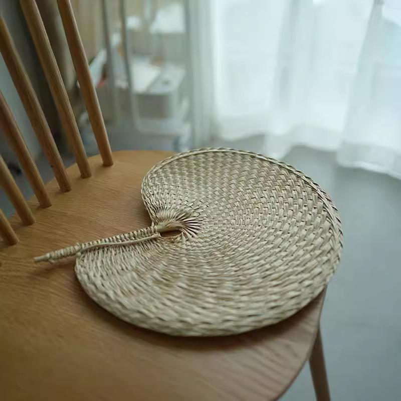 おはようございますストア | 夏の小物日本式纳凉蒲扇手作り编みちまきの叶扇子夏レトロ手振り扇|undefined