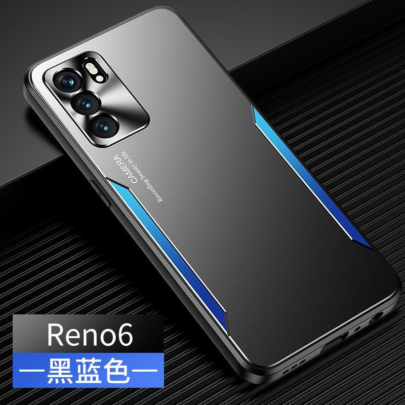 适用OPPOReno6Pro手机壳6Pro+摄像头金属保护套刀锋防刮耐磨简约|undefined