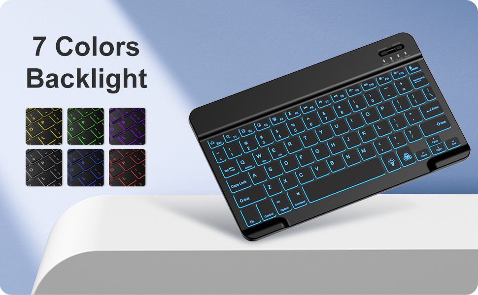 Funda con Teclado Bluetooth para iPad 10.9 Pulgadas Retroiluminado Magnético Desmontable con Ranura para Lápiz image 23