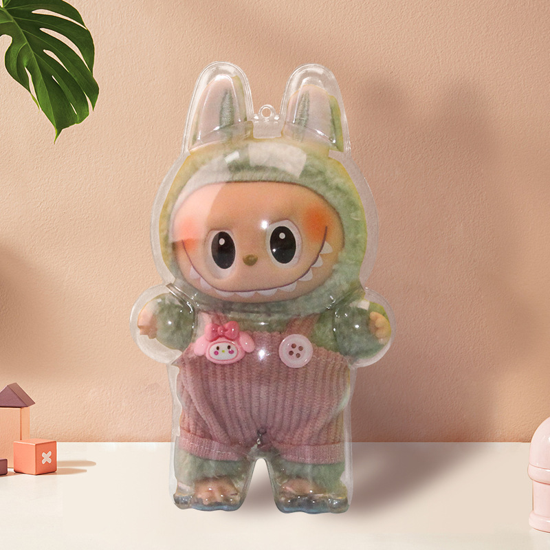 CRYBABY 泣き人形保護ケース HD 透明ビニール人形バッグ保護カバー labubu 収納旅行ダストカバー|undefined