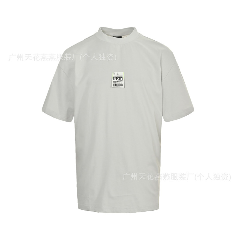 ハイバージョン B's Paris 25S 新しい 520 限定カップルスタイル半袖 OS ゆったり万能なヨーロッパとアメリカの男性と女性の T シャツ|undefined