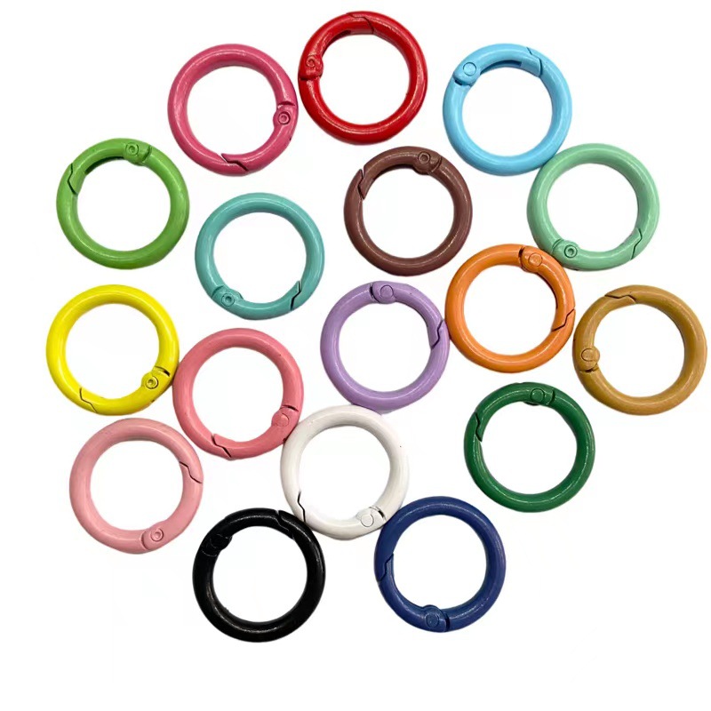 Accesorios de joyería de bricolaje anillo de resorte de color de aleación de zinc anillo de conexión anillo de libro de cupón de tarjeta en stock venta directa de fábrica al por mayor