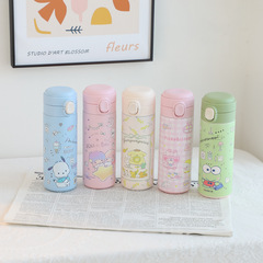 New cartoon Japanese portable thermos cup cute doll 304 stainless steel bouncing cup student drinking water cup
