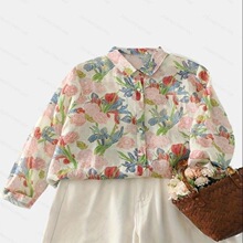 Q 37653 Loose Print Collar Shirt ����ӡ��������� ŷ���羳