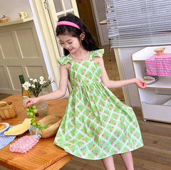 Summer New Women's Dress Digital Print Flower Short Sleeve Dress Soft and Comfortable Material Fashion Model Dress