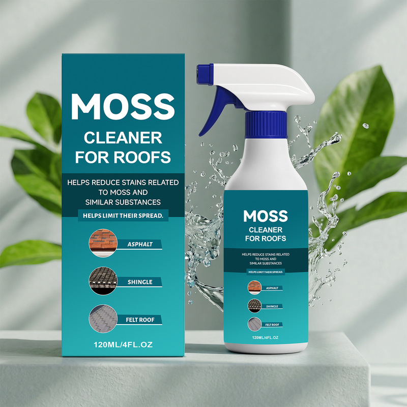 Roof moss remover: a convenient spray nozzle for daily cleaning and maintenance, suitable for various types of moss and algae on roofs Roof moss remover: a convenient spray nozzle for daily cleaning and maintenance, suitable for various types of moss and algae on roofs