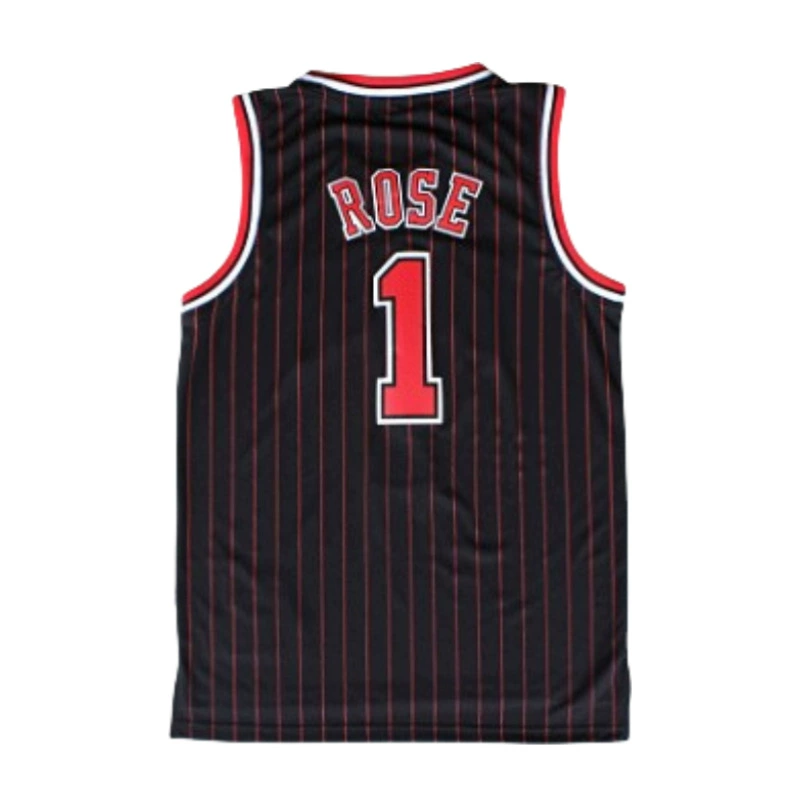 Баскетбольная форма Chicago №1 Rose джерси, NBA Bulls Rose, ретро вышивка