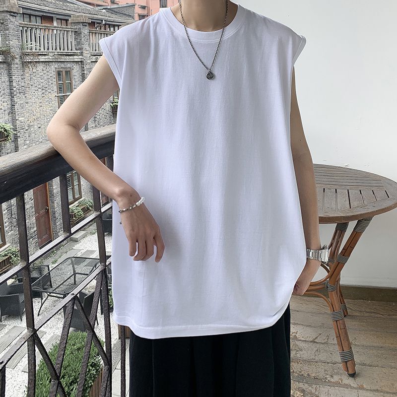 100,000 pieces of in stock running light plate vest student cotton vest couples solid color sleeveless T-shirt