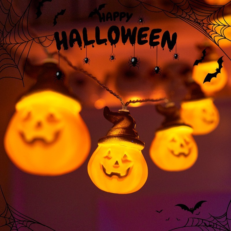 ハロウィンデコレーションカボチャUSBライトストリングライトLED小型バッテリーホリデーフラッシュライト雰囲気ライトストリップアレンジメント|undefined