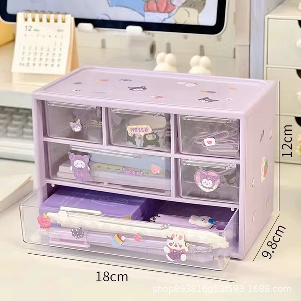 [Thick Model] Purple + Random Stickers