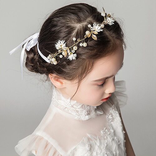 AliExpress Super Fairy Headband Flower Garland Headband Mori Girl Bridal Crown Sweet Korean Wedding Veil Headband