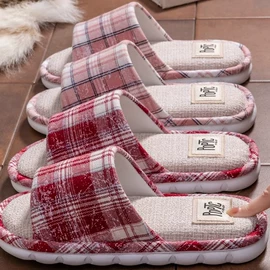 亚麻拖鞋;家居棉鞋;童拖鞋