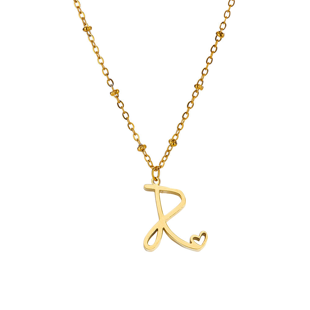 8g Weight 0.03µm-0.05µm Gold Plating Thickness PVD Coated Gold Plating Process Real Gold Plated Plating Material 304 Stainless Steel Pendant Material Pendant Necklace Classification 304 Stainless Steel Chain Material cable chain Chain Type 1 Piece Quantity Holiday, Daily Occasion 304 Stainless Steel Material Letter, Heart Shape Pattern Unisex Gender IG Style, Sweet Style Waterproof Non Tarnish, Plating, Hollow Out Craft PVD Coated Real Gold Plated Letter Heart Shape 304 Stainless Steel IG Style Sweet Waterproof Non Tarnish 304 Stainless Steel Pendant Necklace 37