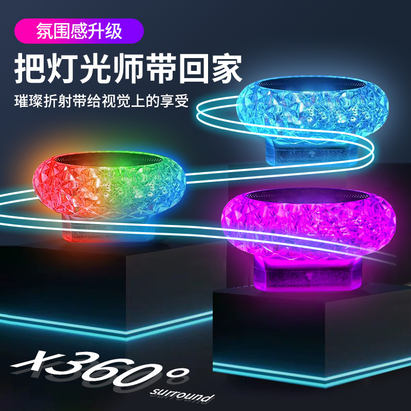 Nuevo ángel ojo disco automóvil USB romántica luz de atmósfera LED automóvil USB decoración luz de atmósfera