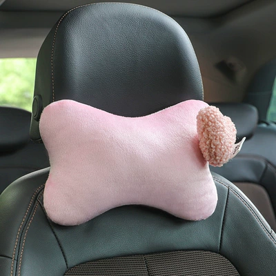 Headrest Rear Pillow, Heart - pink-pink-heart-single-pack