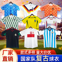 ジャージ サッカーユニフォーム トップス 通気性 速乾性 ドイツ フランス スペイン 日本 オランダ アルゼンチン トレンド レトロ