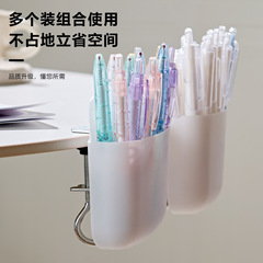 ペンホルダー付きランドセルフック、パンチフリーのデスクトップストレージ、学生の学校デスク、取り外し可能な強力な寮のテーブルサイド