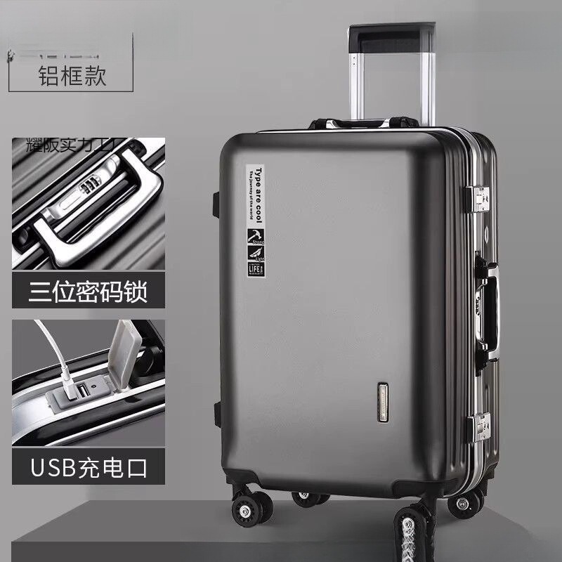 Luggage Trolley Case, New Multi-Functional Universal Wheel, Ultra-Thick and Durable, Large-Capacity Aluminum Frame, Password Box Lock, Others