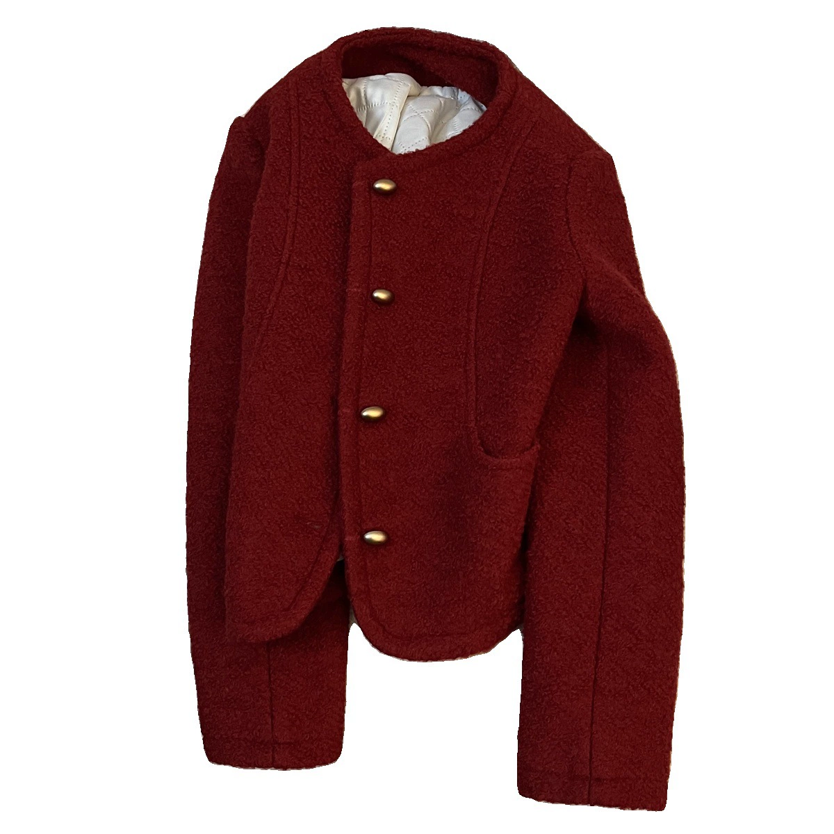 Quilted woolen winter warm jacket, Chanel style, high-quality style