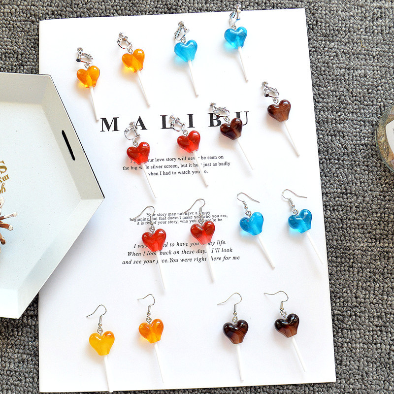 1 Pair Quantity 1 Pair Sweet Candy Resin Women's Drop Earrings