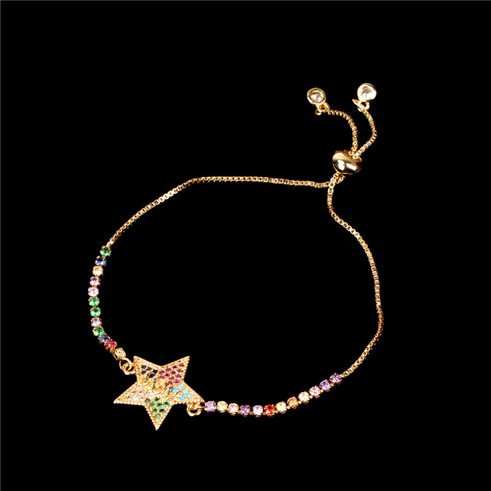 Fashion Geometric Copper Plating Zircon Bracelets 1 Piece