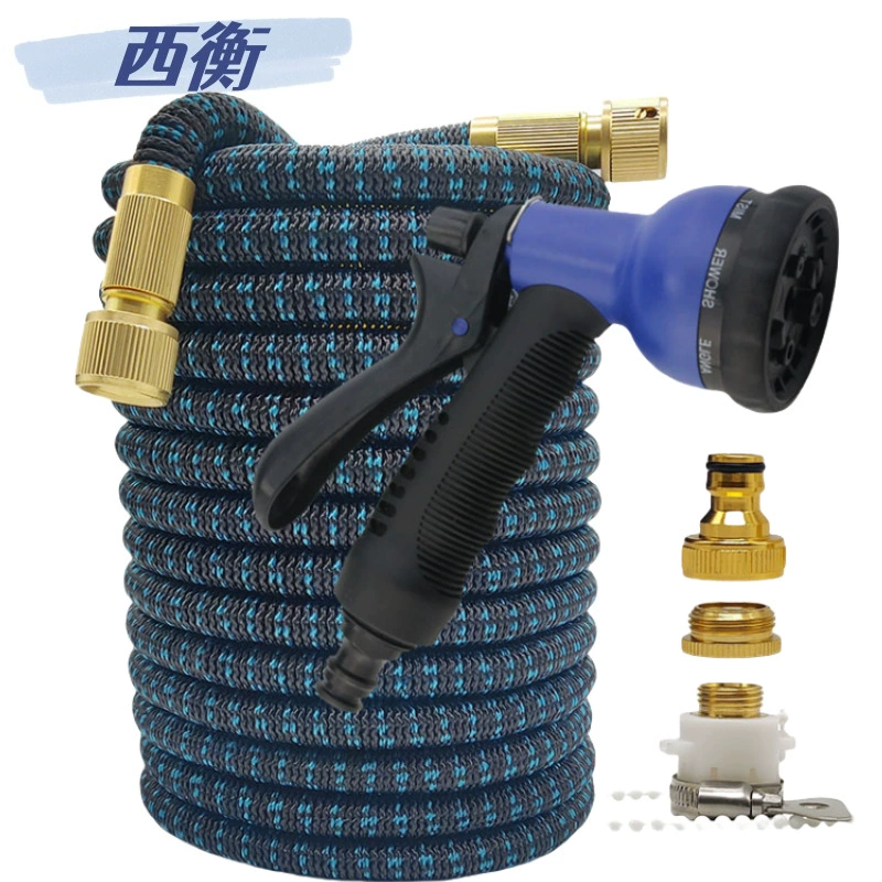 Автомойка водяной пистолет бытовой набор водяной пистолет высокого давления распылитель сад поливает цветок артефакт телескопический шланг водопровод полив черный синий