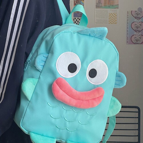 New clown fish backpack three-dimensional versatile ugly big mouth cartoon funny large capacity student school bag