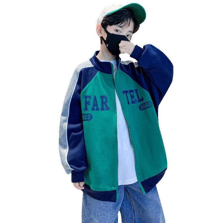 (2개) 어린이 의류 소년 가을 코트 봄 및 가을 중 큰 어린이 2022 년 새로운 유행 소년 초가을 RUSK 옷 조식