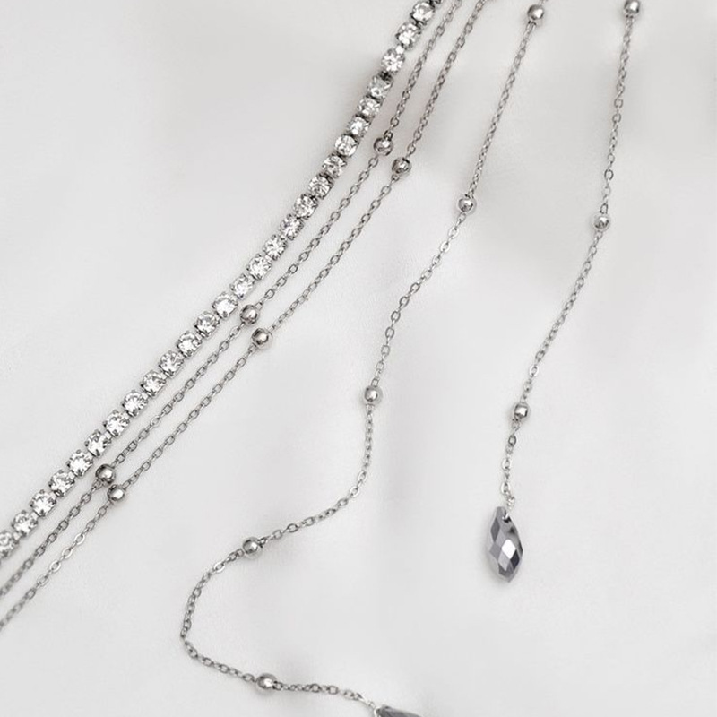 Europa y los Estados Unidos venden calientes multicapa cadena de peluquería temperamento novia diamante tocado accesorios de espectáculo de escenario mujer cadena de pelo