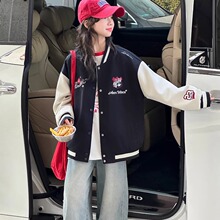 女童棒球服外套春秋款2026新款中大童美式风运动休闲春季夹克洋气