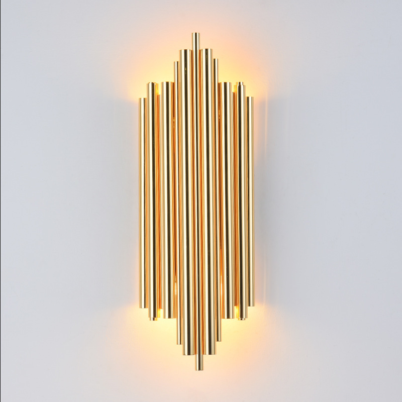 高级客厅轻奢水晶创意个性卧室床头灯后现代过道灯电视背景墙壁灯