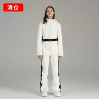 Лыжный костюм Xue Yi Pai с одним телом, Женский облегающий уличный облегающий костюм с капюшоном, с одной и двумя бортами, непромокаемый лыжный костюм