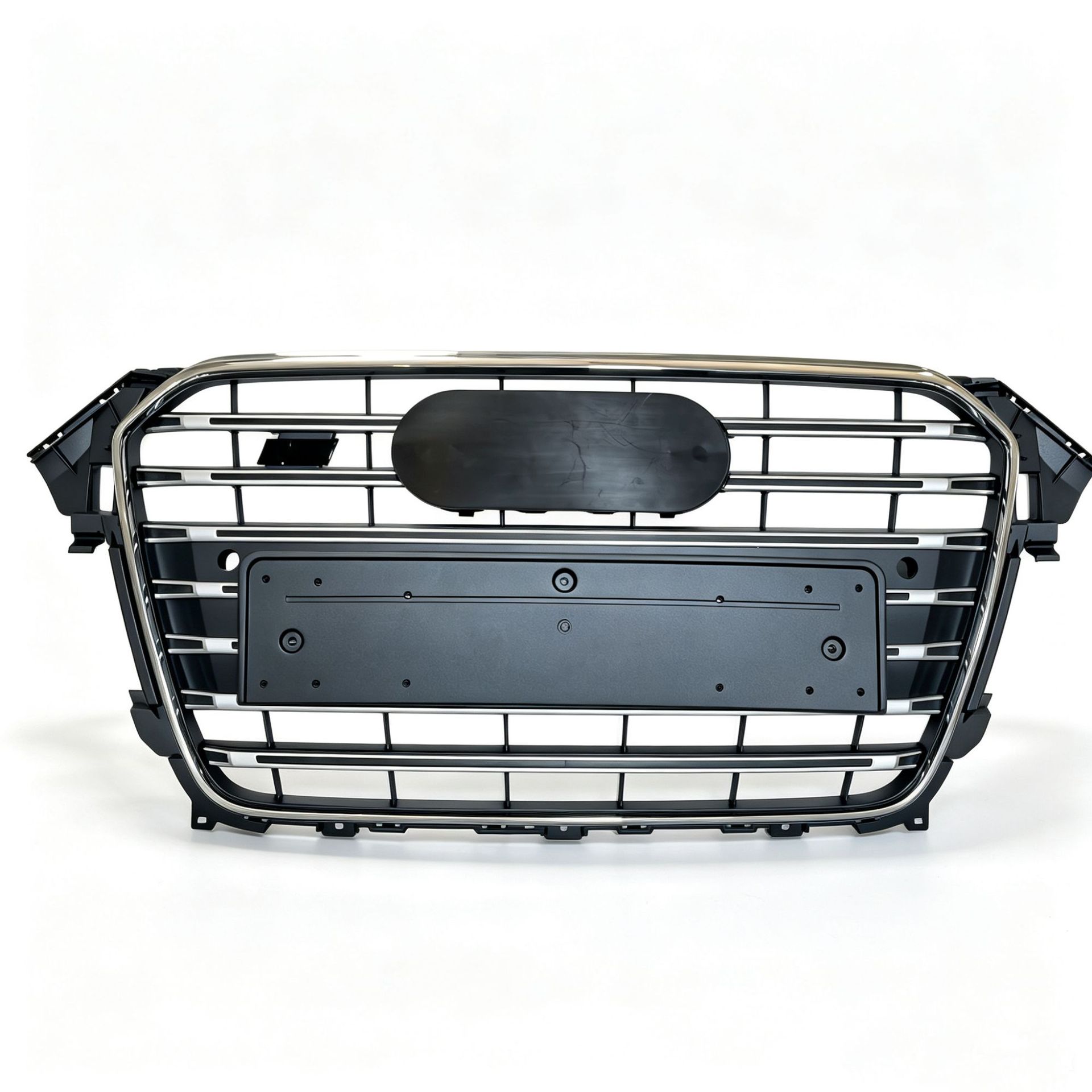 S4 Style Front Grille with Chrome and Glossy Black Finish for 2013-2016 Audi A4 S4 B8.5