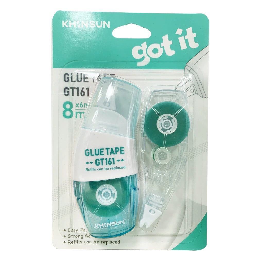 Двусторонний точечный клей со сменным сердечником, двусторонняя лента 6мм* 8m большой емкости, невидимый прозрачный клей, ручная лента для книги учета