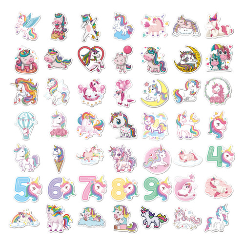 Unicorn Stickers 100 Kids Graffiti Cartoon Stickers Luggage Guitar Skateboard Laptop Stickers