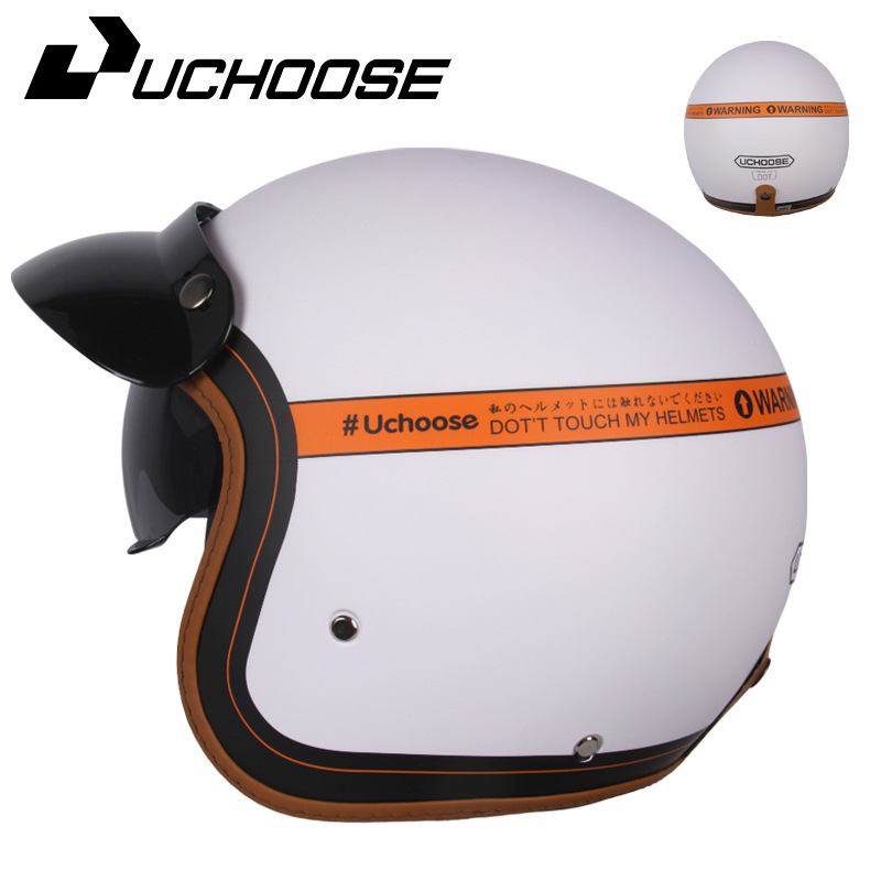 Motosiklet kaskı (dəbilqə) – Motuoche Motorcycle Helmet - emergency-white-s