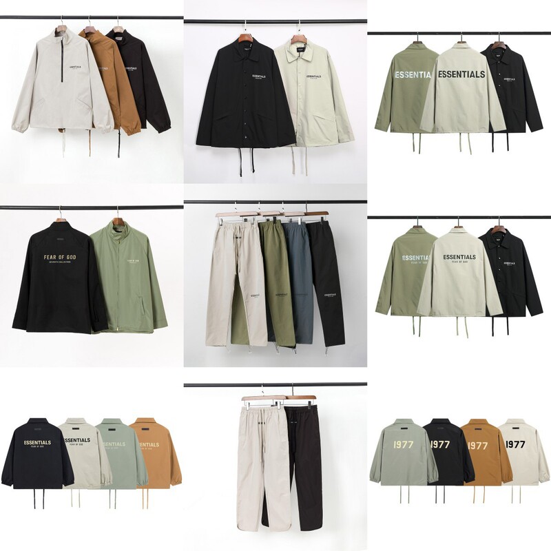 FOG 3M Reflective Letter LOGO Coach Jacket Windbreaker Men's and Women's Couple plus size High Street Fashion Brand Jacket