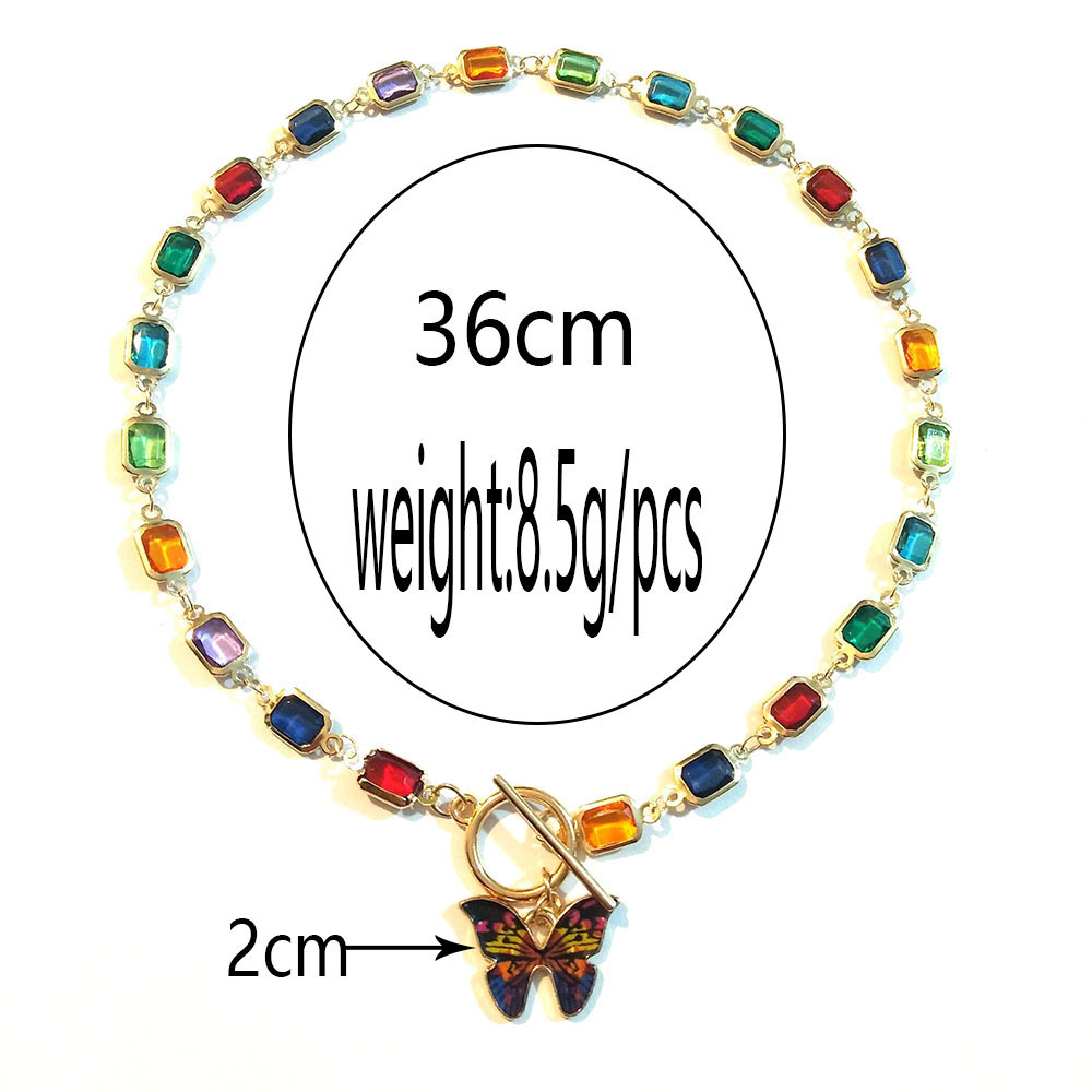 Fashion Butterfly Alloy Copper Plating Rhinestones Women's Necklace display picture 7