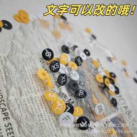 尺码扣字母分码二合扣印logo厂家直供服装换码标可拆卸水洗唛配件